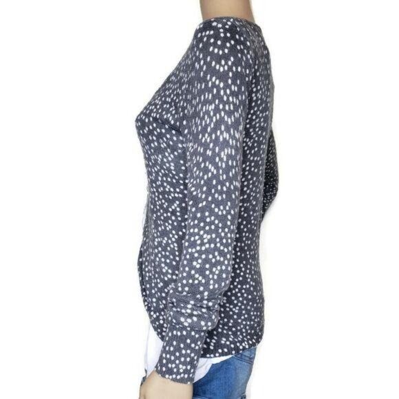 Old Navy XS Womens Black & White Polka Dot Cardigan Sweater warm fall casual - Picture 6 of 7